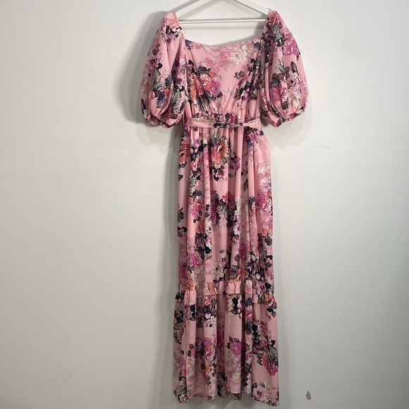Buddy Love Sydney Bashful Puff Sleeve Maxi Dress Size Medium - Picture 8 of 15